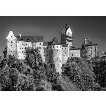 Lais Puzzle - Burg Elbogen in Loket, Tschechien in schwarz weiß - 500, 1.000 & 2.000 Teile