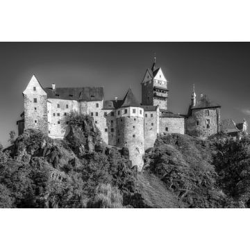 Lais Puzzle - Burg Elbogen in Loket, Tschechien in schwarz weiß - 2.000 Teile