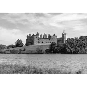 Lais Puzzle - Der wunderschöne Linlithgow Palace in Schottland in schwarz weiß - 1.000 Teile