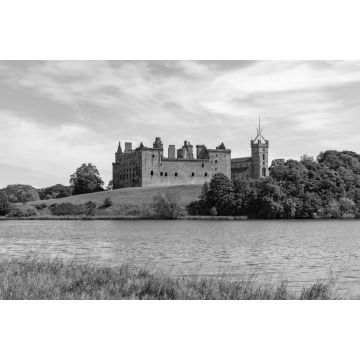 Lais Puzzle - Der wunderschöne Linlithgow Palace in Schottland in schwarz weiß - 2.000 Teile