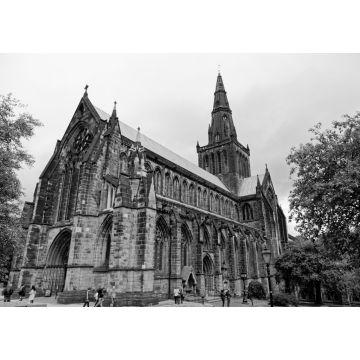 Lais Puzzle - Kathedrale von Glasgow - Glasgow, Schottland, Vereinigtes Königreich in schwarz weiß - 1.000 Teile