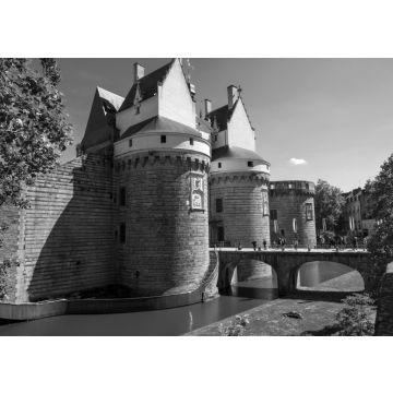 Lais Puzzle - Schloss der Herzöge der Bretagne oder Chateau des Ducs de Bretagne in Nantes, Frankreich in schwarz weiß - 500, 1.000 & 2.000 Teile