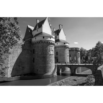 Lais Puzzle - Schloss der Herzöge der Bretagne oder Chateau des Ducs de Bretagne in Nantes, Frankreich in schwarz weiß - 2.000 Teile