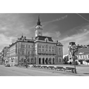 Lais Puzzle - Freiheitsplatz in Novi Sad Bögen und Architektur Blick in schwarz weiß - 500, 1.000 & 2.000 Teile