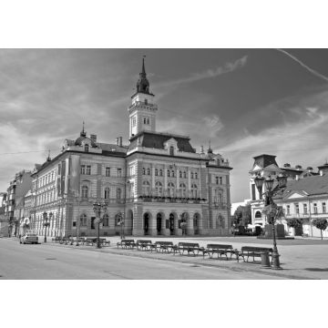 Lais Puzzle - Freiheitsplatz in Novi Sad Bögen und Architektur Blick in schwarz weiß - 1.000 Teile
