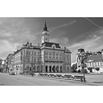 Lais Puzzle - Freiheitsplatz in Novi Sad Bögen und Architektur Blick in schwarz weiß - 2.000 Teile