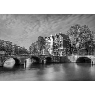 Lais Puzzle - Keizersgracht und Leidsegracht in Amsterdam, Niederlande in schwarz weiß - 500, 1.000 & 2.000 Teile