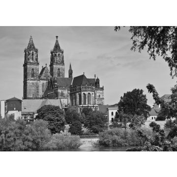 Lais Puzzle - Magdeburg, Sachsen-Anhalt in schwarz weiß - 500, 1.000 & 2.000 Teile