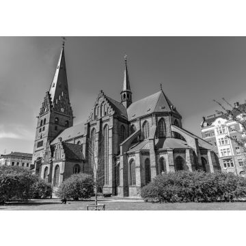 Lais Puzzle - St. Peter Kirche in Malmö, Schweden in schwarz weiß - 500, 1.000 & 2.000 Teile