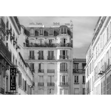 Lais Puzzle - Paris, charmante Straßen und Gebäude, typische Pariser Fassaden im Marais in schwarz weiß - 1.000 Teile
