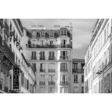 Lais Puzzle - Paris, charmante Straßen und Gebäude, typische Pariser Fassaden im Marais in schwarz weiß - 2.000 Teile