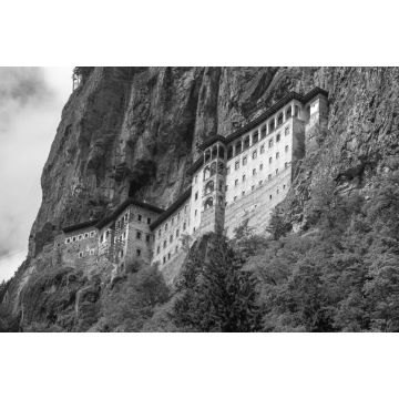 Lais Puzzle - Sumela-Kloster in Trabzon, Türkei in schwarz weiß - 2.000 Teile