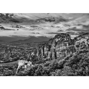 Lais Puzzle - Sonnenuntergang in Meteora in Griechenland in schwarz weiß - 500, 1.000 & 2.000 Teile
