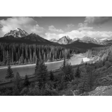 Lais Puzzle - Rocky Mountains an einem Herbsttag Jasper National Park in den kanadischen Rockies. Alberta Kanada Landschaft im Jasper-Nationalpark in schwarz weiß - 500, 1.000 & 2.000 Teile