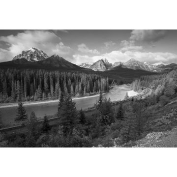 Lais Puzzle - Rocky Mountains an einem Herbsttag Jasper National Park in den kanadischen Rockies. Alberta Kanada Landschaft im Jasper-Nationalpark in schwarz weiß - 2.000 Teile