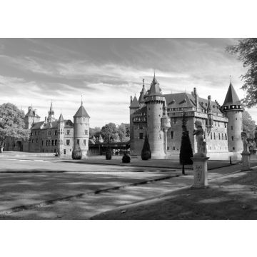 Lais Puzzle - Schloss De Haar in Utrecht, die Niederlande in schwarz weiß - 500, 1.000 & 2.000 Teile