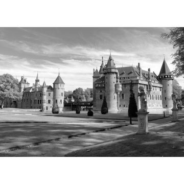 Lais Puzzle - Schloss De Haar in Utrecht, die Niederlande in schwarz weiß - 1.000 Teile