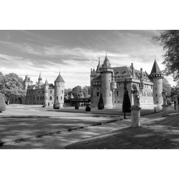 Lais Puzzle - Schloss De Haar in Utrecht, die Niederlande in schwarz weiß - 2.000 Teile