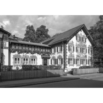 Lais Puzzle - Oberammergau, Deutschland: Hänsel und Gretel-Haus in schwarz weiß - 1.000 Teile