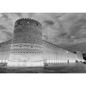 Lais Puzzle - Wunderschöne Abendansicht der Karim-Khan-Zitadelle, Shiraz, Iran in schwarz weiß - 1.000 Teile