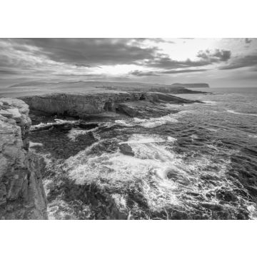 Lais Puzzle - Atemberaubende Yesnaby-Klippen und der Yesnaby Castle Sea Stack an der Westküste der Insel Mainland Orkney, Schottland in schwarz weiß - 500, 1.000 & 2.000 Teile