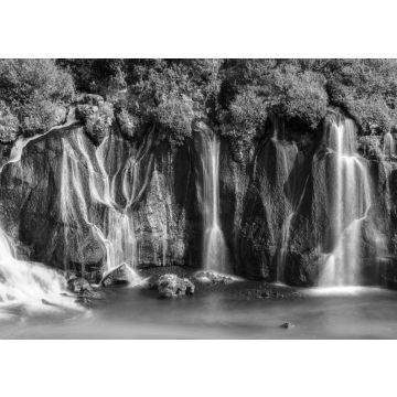 Lais Puzzle - Hraunfossar Wasserfall, Island in schwarz weiß - 500, 1.000 & 2.000 Teile