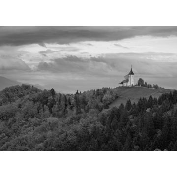 Lais Puzzle - Kirche St. Primoz in Slowenien in schwarz weiß - 1.000 Teile