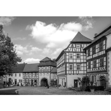 Lais Puzzle - Marktplatz, Königsberg in Bayern, Deutschland in schwarz weiß - 500, 1.000 & 2.000 Teile