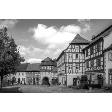 Lais Puzzle - Marktplatz, Königsberg in Bayern, Deutschland in schwarz weiß - 2.000 Teile