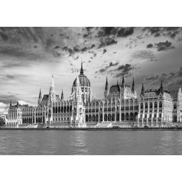 Lais Puzzle - Budapest, Donau und Parlament in schwarz weiß - 1.000 Teile