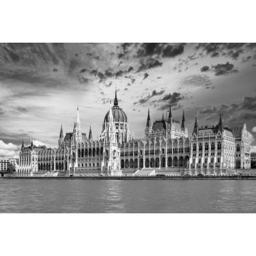 Lais Puzzle - Budapest, Donau und Parlament in schwarz weiß - 2.000 Teile
