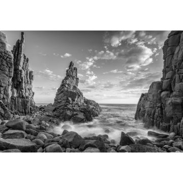 Lais Puzzle - The Pinnacles Rock, Cape Woolami, Phillip Island, Australien in schwarz weiß - 2.000 Teile