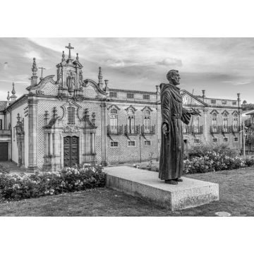 Lais Puzzle - Kapelle des Heiligen Franziskus in Guimaraes, Portugal in schwarz weiß - 1.000 Teile