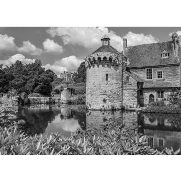 Lais Puzzle - Schloss Scotney in Kent, England in schwarz weiß - 500, 1.000 & 2.000 Teile