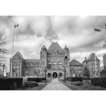 Lais Puzzle - Legislative Versammlung von Ontario im Queens Park zur Weihnachtszeit. Toronto, Ontario in schwarz weiß - 1.000 Teile