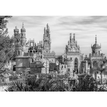 Lais Puzzle - Schöne Burg in Benalmadena Spanien in schwarz weiß - 500, 1.000 & 2.000 Teile