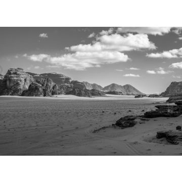 Lais Puzzle - Wadi-Rum-Wüste, Jordanien in schwarz weiß - 500, 1.000 & 2.000 Teile