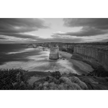 Lais Puzzle - zwölf apostel bei sonnenaufgang, great ocean road in victoria, australien in schwarz weiß - 2.000 Teile