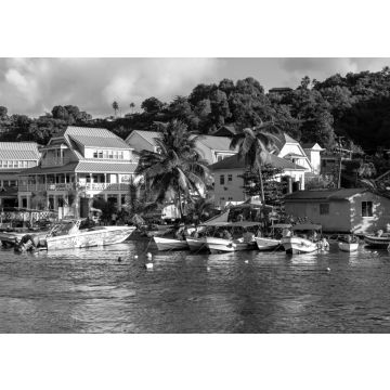 Lais Puzzle - St. Lucia, Westindische Inseln - Marigot-Bucht in schwarz weiß - 500, 1.000 & 2.000 Teile