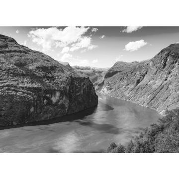Lais Puzzle - Geirangerfjord in Norwegen in schwarz weiß - 500, 1.000 & 2.000 Teile