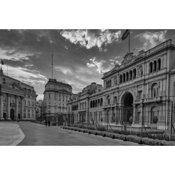Lais Puzzle - Casa Rosada, Sitz des argentinischen Präsidenten und der Exekutive, Plaza de Mayo, Buneos Aires, Argentinien in schwarz weiß - 2.000 Teile
