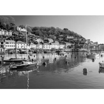 Lais Puzzle - Looe Cornwall England UK Europa in schwarz weiß - 500, 1.000 & 2.000 Teile