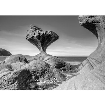 Lais Puzzle - Kannesteinen, Måløy, Norwegen in schwarz weiß - 500, 1.000 & 2.000 Teile