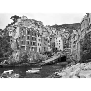 Lais Puzzle - Riomaggiore Dorf in Cinque Terre Italien in schwarz weiß - 500, 1.000 & 2.000 Teile