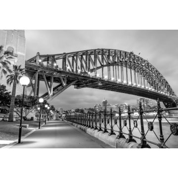 Lais Puzzle - Sydney Harbour Bridge bei einem wunderschönen Sonnenuntergang, NSW - Australien in schwarz weiß - 2.000 Teile