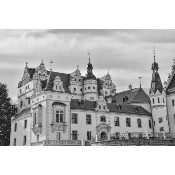 Lais Puzzle - Schloss Boitzenburg in der Uckermark bei Templin in Brandenburg in schwarz weiß - 2.000 Teile