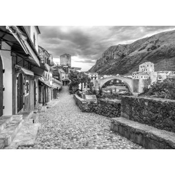 Lais Puzzle - Mostar, Bosnien und Herzegowina, Stari Most in schwarz weiß - 1.000 Teile