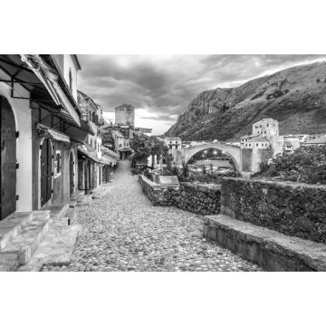 Lais Puzzle - Mostar, Bosnien und Herzegowina, Stari Most in schwarz weiß - 2.000 Teile