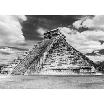 Lais Puzzle - Schwarz-Weiß-Fotografie der Maya-Stätte Chichen Itza mit der Tempelpyramide von Kukulkan in schwarz weiß - 500, 1.000 & 2.000 Teile