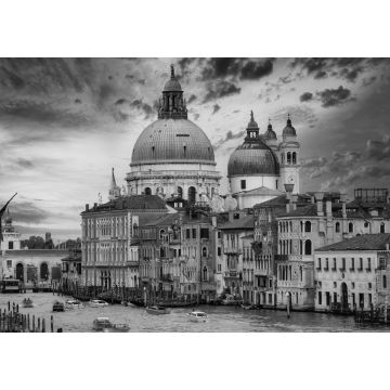 Lais Puzzle - Venedig großen Kanal und Kirche erstaunlichen Hintergrund in schwarz weiß - 1.000 Teile